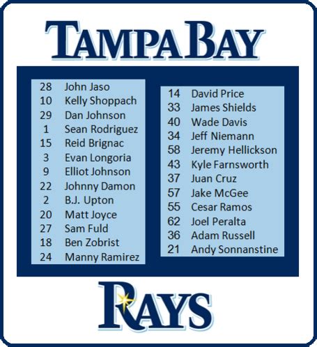 tampa bay rays roster